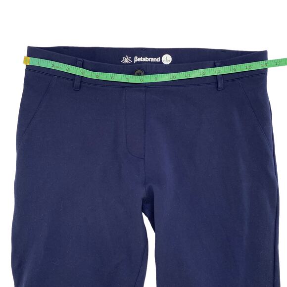 BETABRAND Straight Leg Classic Dress Yoga Pants Navy Blue Large Petite #W0076 - Picture 6 of 8